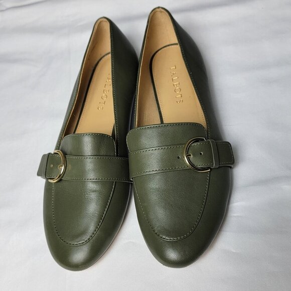 Talbots Shoes - Talbots Ryan Buckle Loafer Women's Size 8.5 M Napa Leather Sage Green EUC